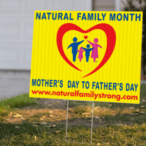 Natural Family Strong Yard Signs (30 Pack)