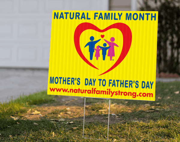 Natural Family Strong Yard Signs (30 Pack)